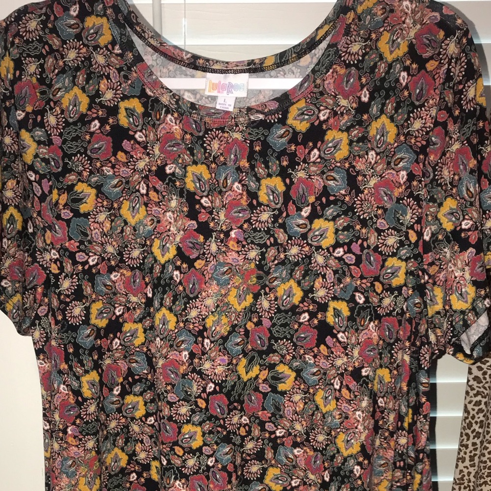 Lularoe Carly Floral Dress Size L NEW